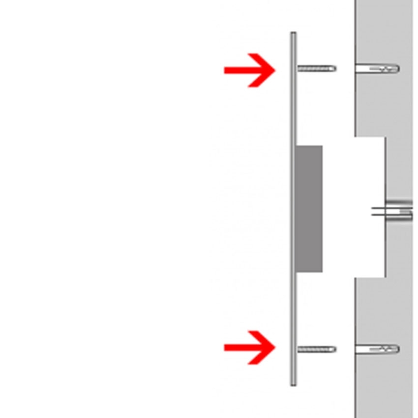 Edelstahl Klingelplatte BASIC 421-9090 pulverbeschichtet - QUADRATISCH