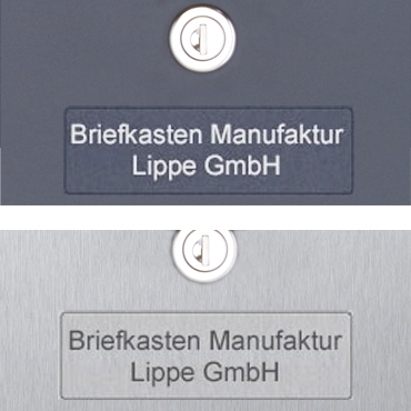 Beschriftung Namensschild, gelasert 100x32mm