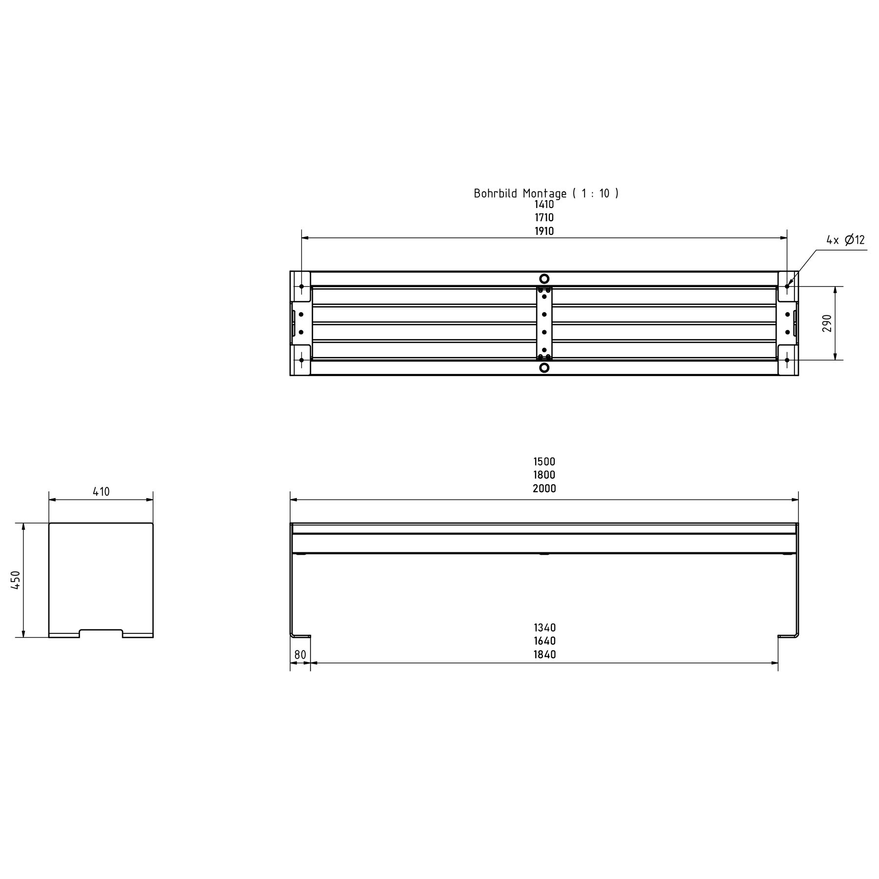 Design Sitzbank NOVALIS - Edelstahl geschliffen -Douglasie geölt