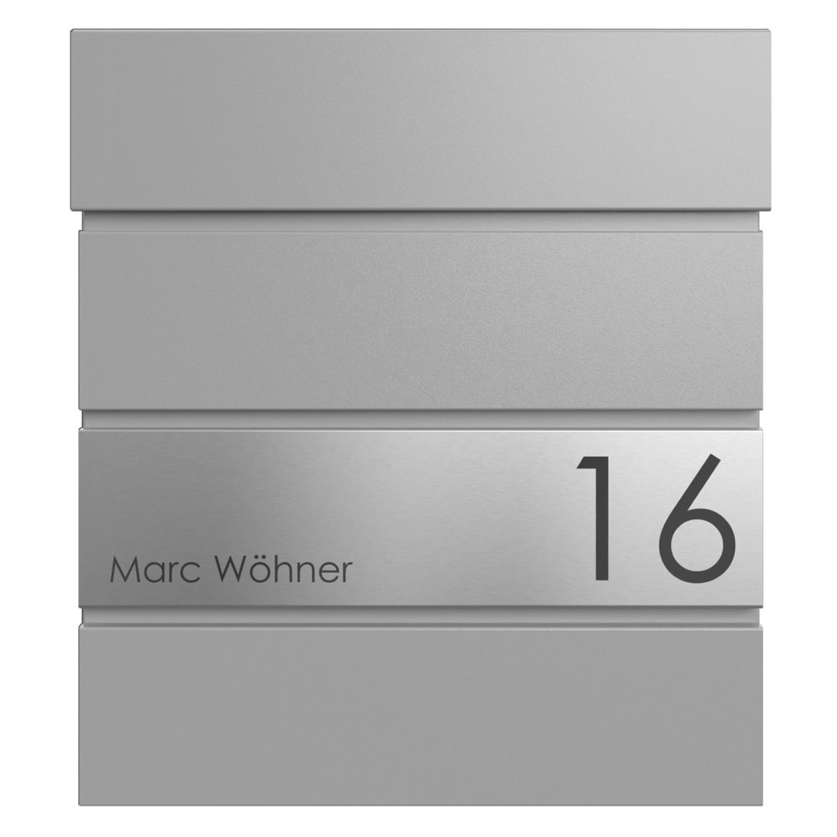 Briefkasten KANT Edition mit Zeitungsfach - Design Elegance 1 - RAL 9007 graualuminium