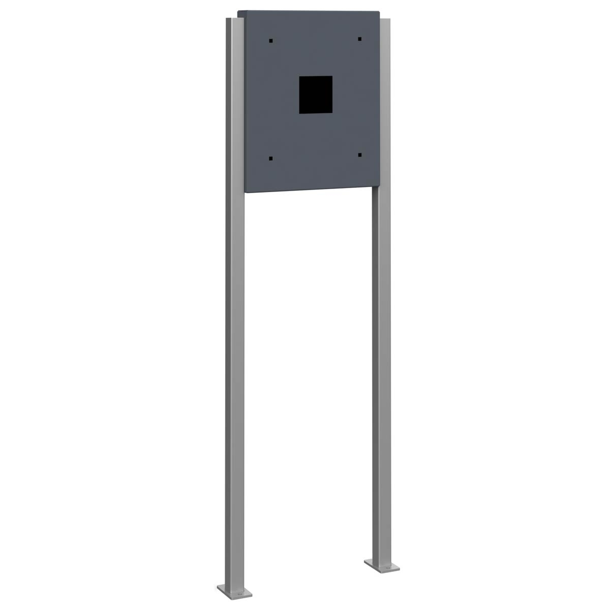 Edelstahl Standsäule BASIC 605 ST-Q - Wallbox vorbereitet - BI-Color - RAL nach Wahl