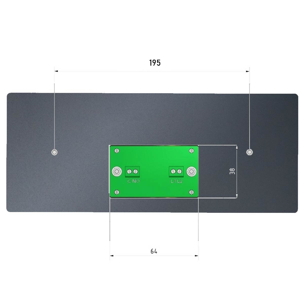 Edelstahl Klingelplatte KEPLER 225x100 - LED Klingeltaster - RAL nach Wahl