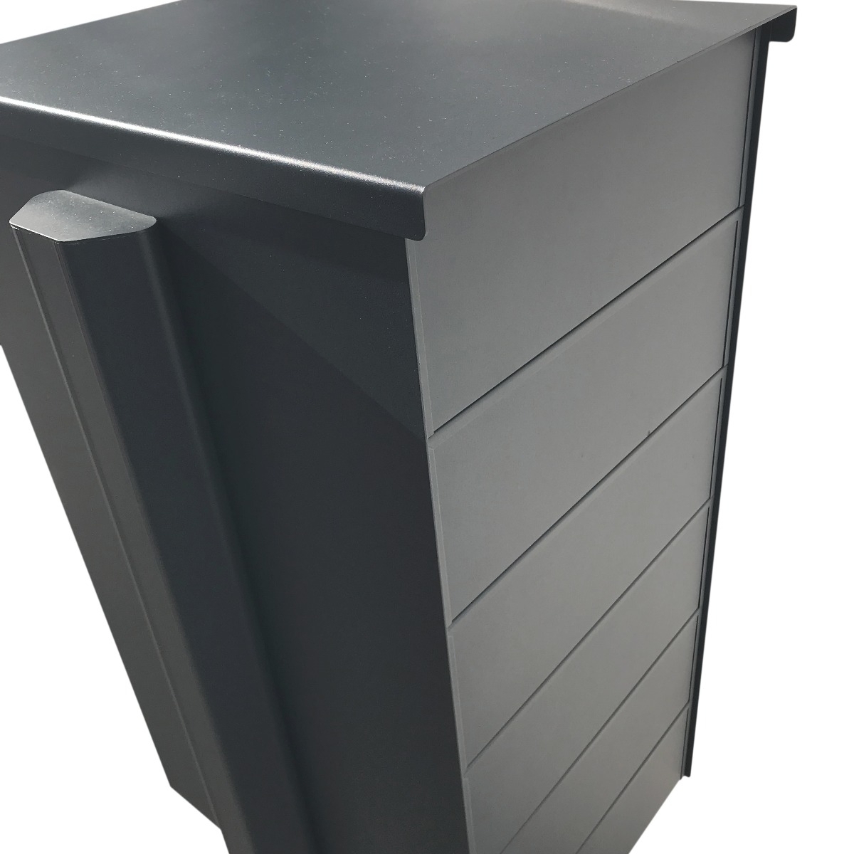 8er 4x2 Edelstahl Standbriefkasten Design BASIC Plus 385XP ST-T - RAL nach Wahl