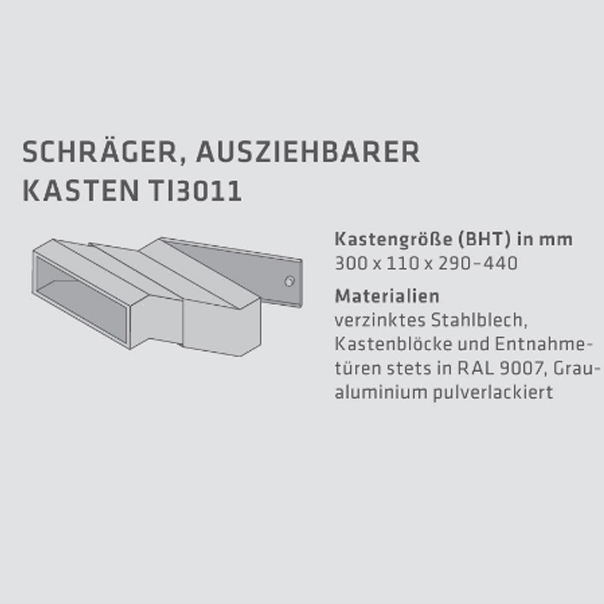 Mauerdurchwurf Briefkasten BASIC 622 pulverbeschichtet - 1 Partei