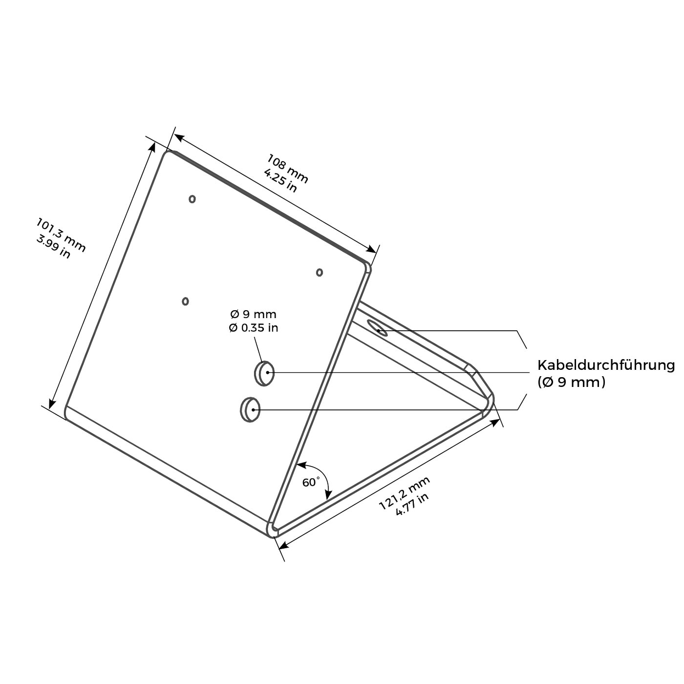 DoorBird Tischständer A8003 für IP Video Innenstation A1101