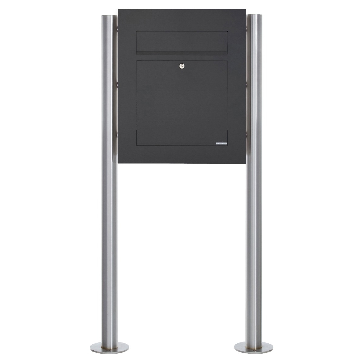 Edelstahl Standbriefkasten DESIGNER Style BIG ST-R pulverbeschichtet