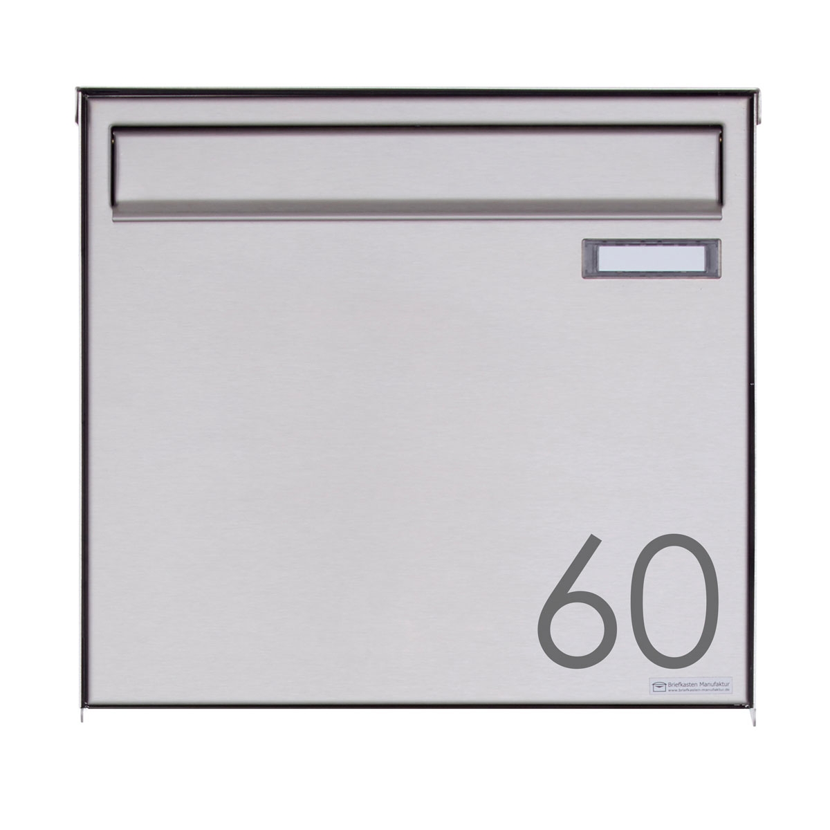 Zaunbriefkasten freistehend Design BASIC Plus 381XZ ST-R - Edelstahl geschliffen