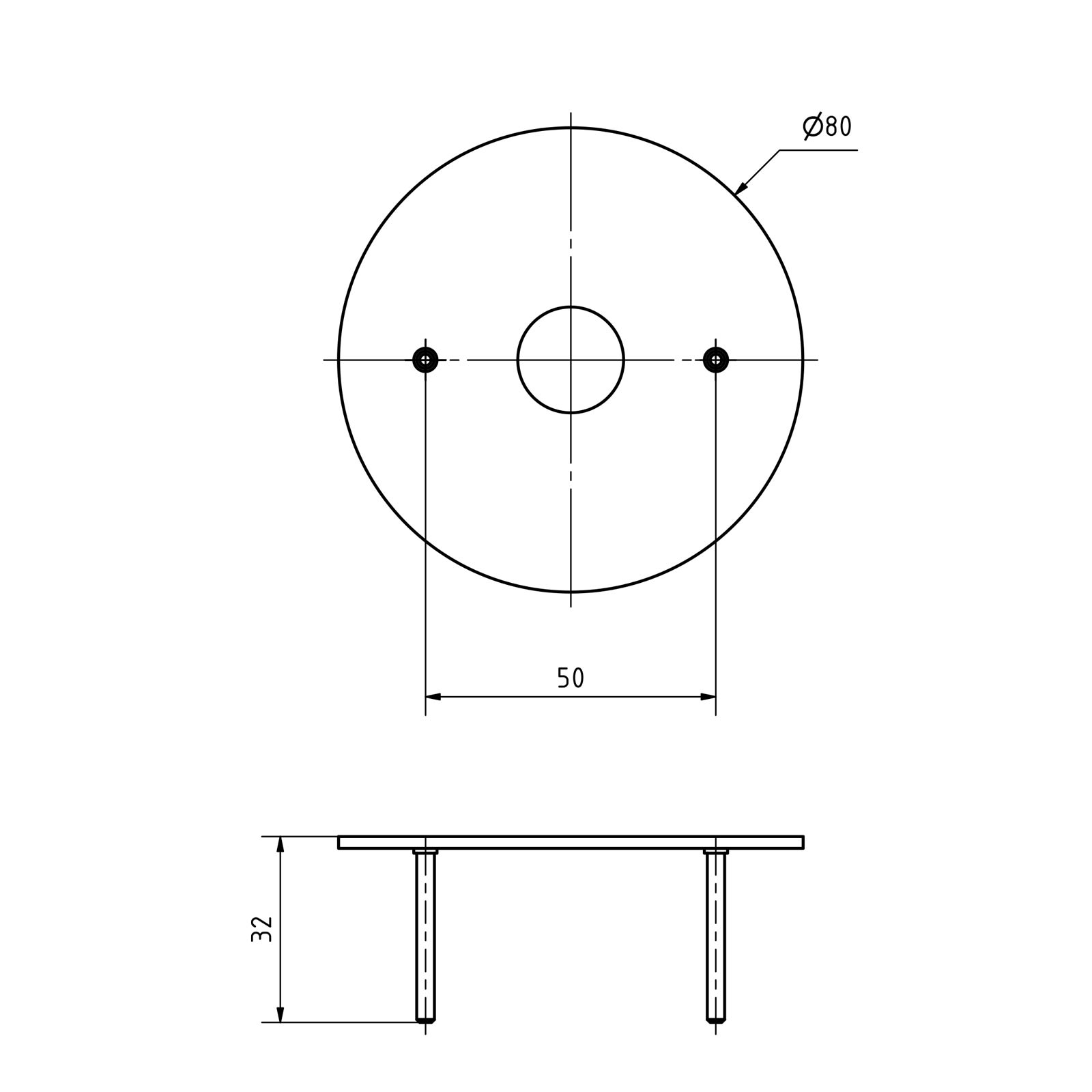 Edelstahl Klingelplatte BASIC 421-80 pulverbeschichtet - RUND