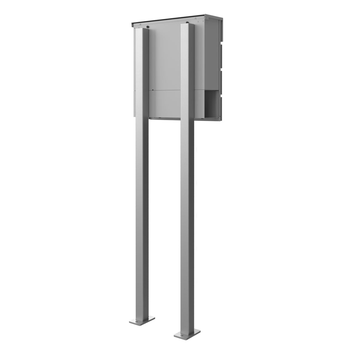 Standbriefkasten KANT Edition mit Zeitungsfach - Design Elegance 1 - RAL 9007 graualuminium