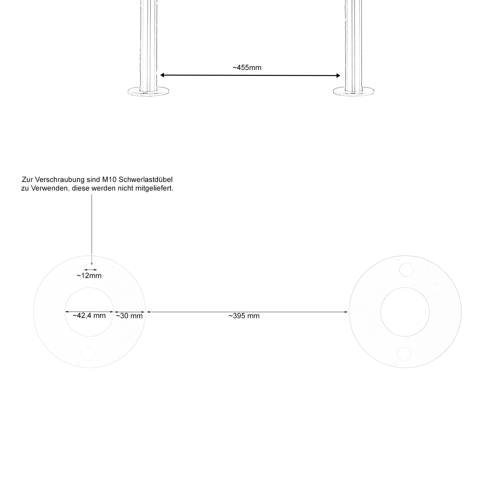 3er 3x1 Edelstahl Standbriefkasten Design BASIC 381 ST-R