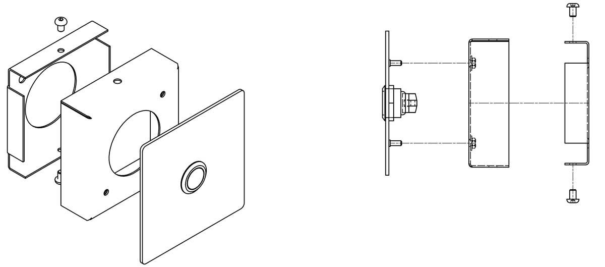 Aufputzgehäuse für Klingelplatte BASIC 42X-90180 - RAL nach wahl