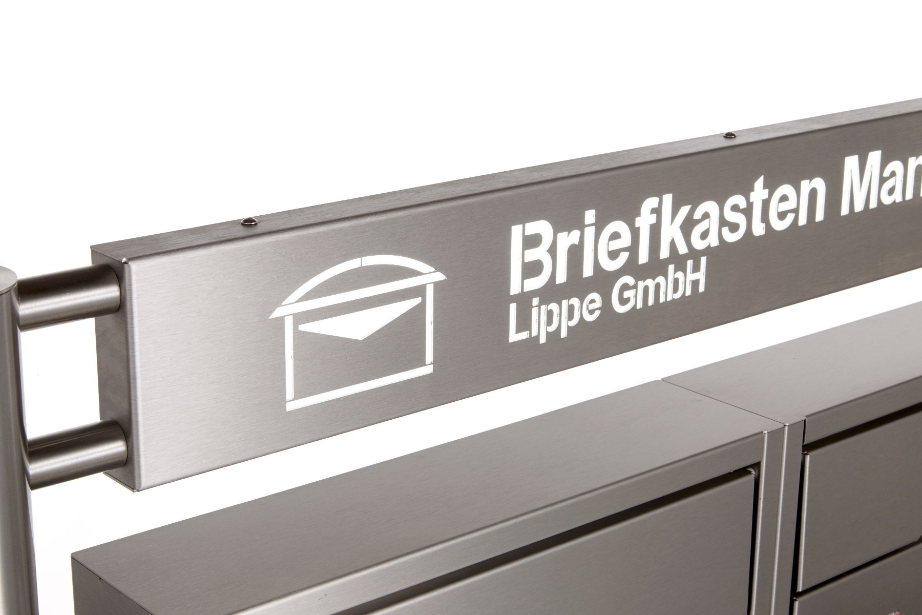 Schild freistehend BASIC 390ES - Edelstahlblech 800x457 einseitig - Beleuchtungskasten 800x100x50