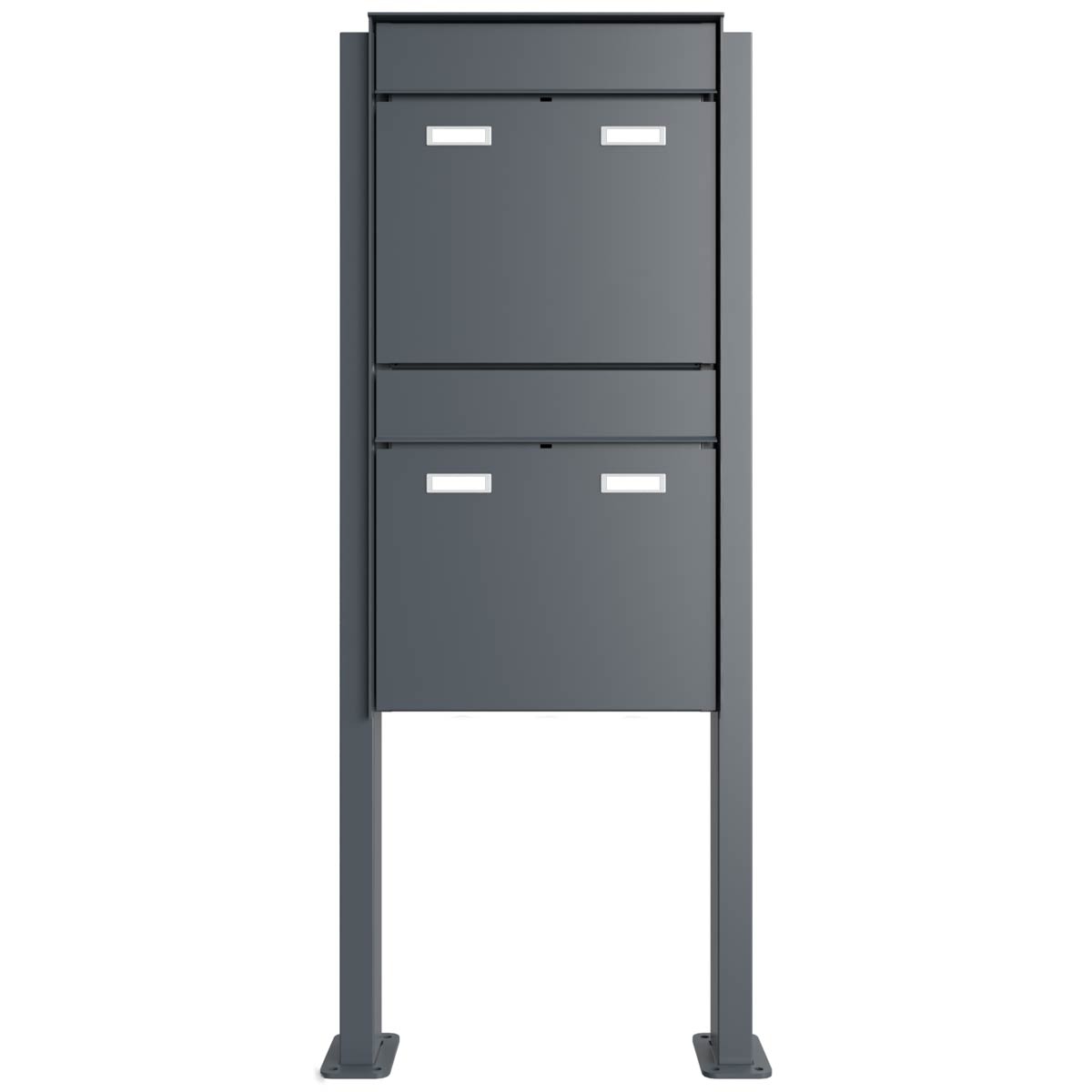 2er 1x2 Design Standbriefkasten GOETHE ST-Q - RAL nach Wahl