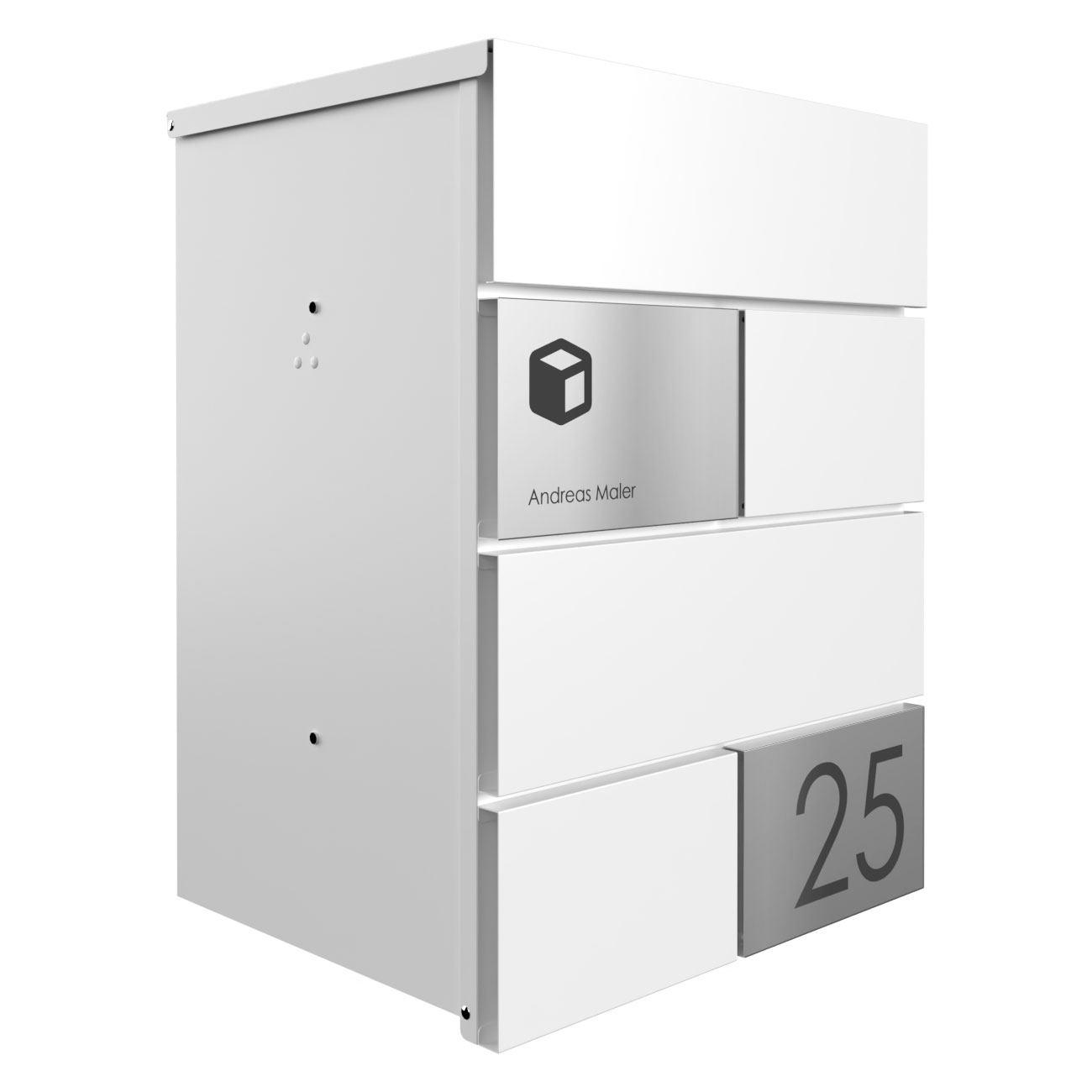 Aufputz Paketbox KANT Edition - Design Elegance 3 - RAL 9016 verkehrsweiß