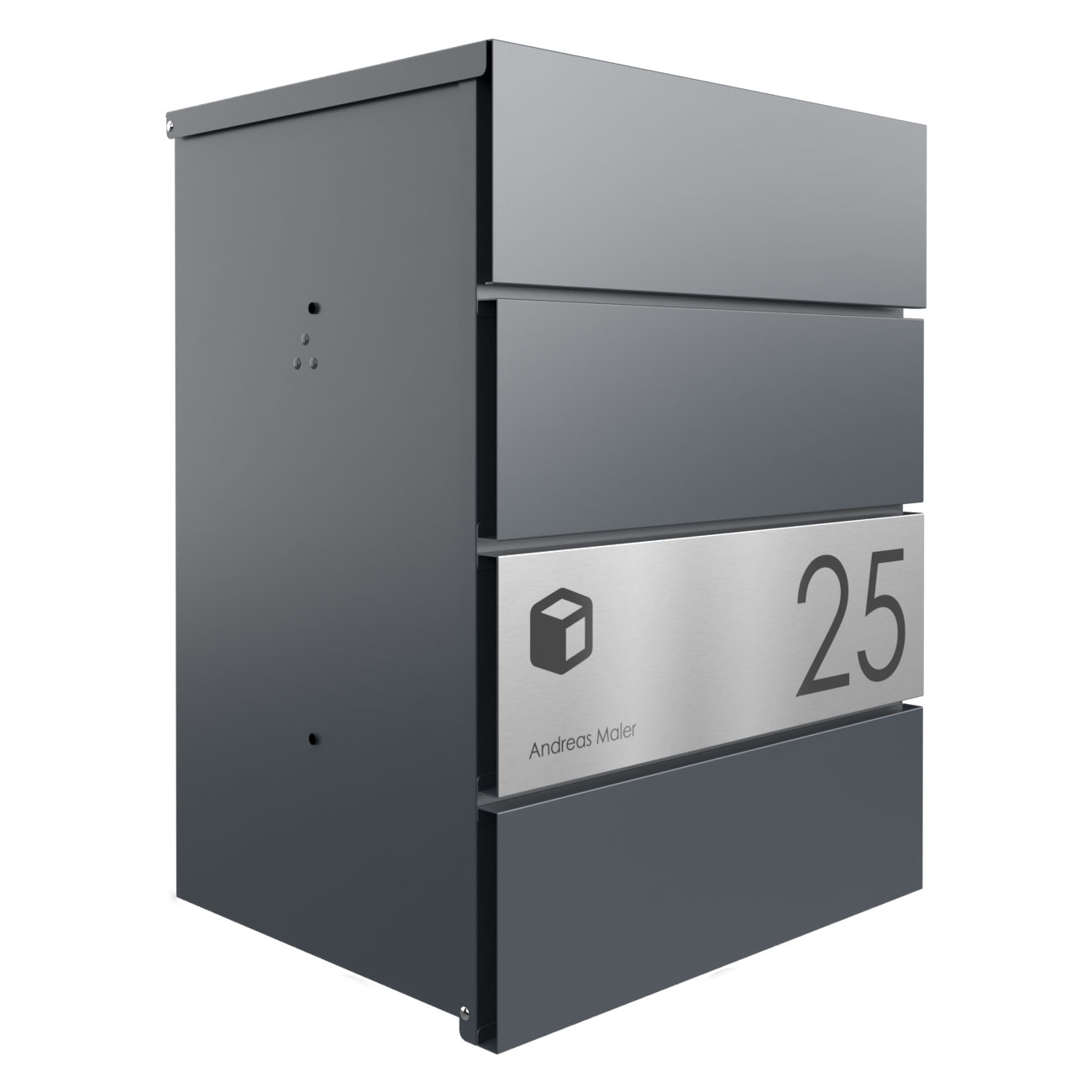 Aufputz Paketbox KANT Edition - Design Elegance 1 - RAL 7016 anthrazitgrau