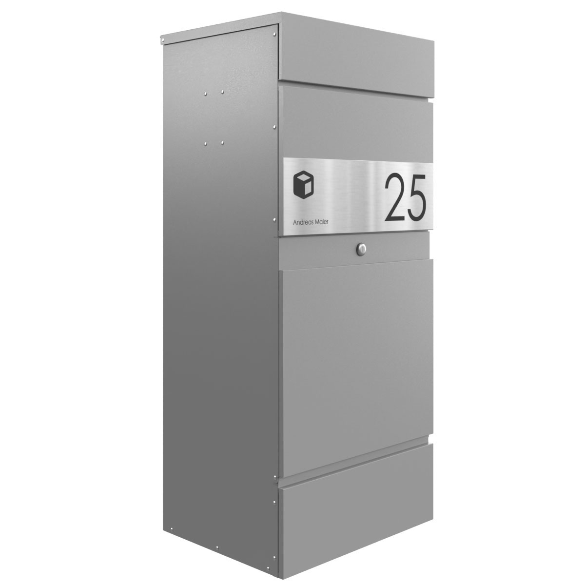 Standbriefkasten Paketbriefkasten KLEIST Edition - Design Elegance 1 - RAL 9007 graualuminium