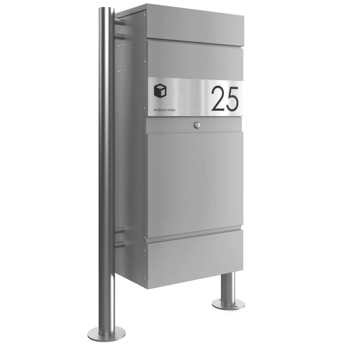 Paketbriefkasten freistehend KLEIST Edition ST-R - Design Elegance 1 - RAL 9007 graualuminium