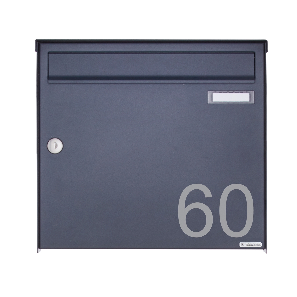 1er Edelstahl Standbriefkasten Design BASIC Plus 382X ST-R - RAL nach Wahl