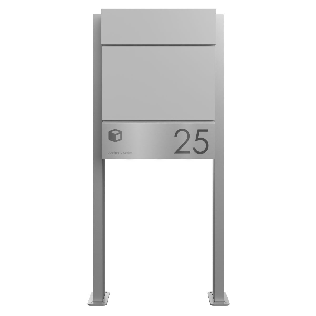 Freistehende Paketbox KANT Edition ST-Q - Design Elegance 4 - RAL 9007 graualuminium