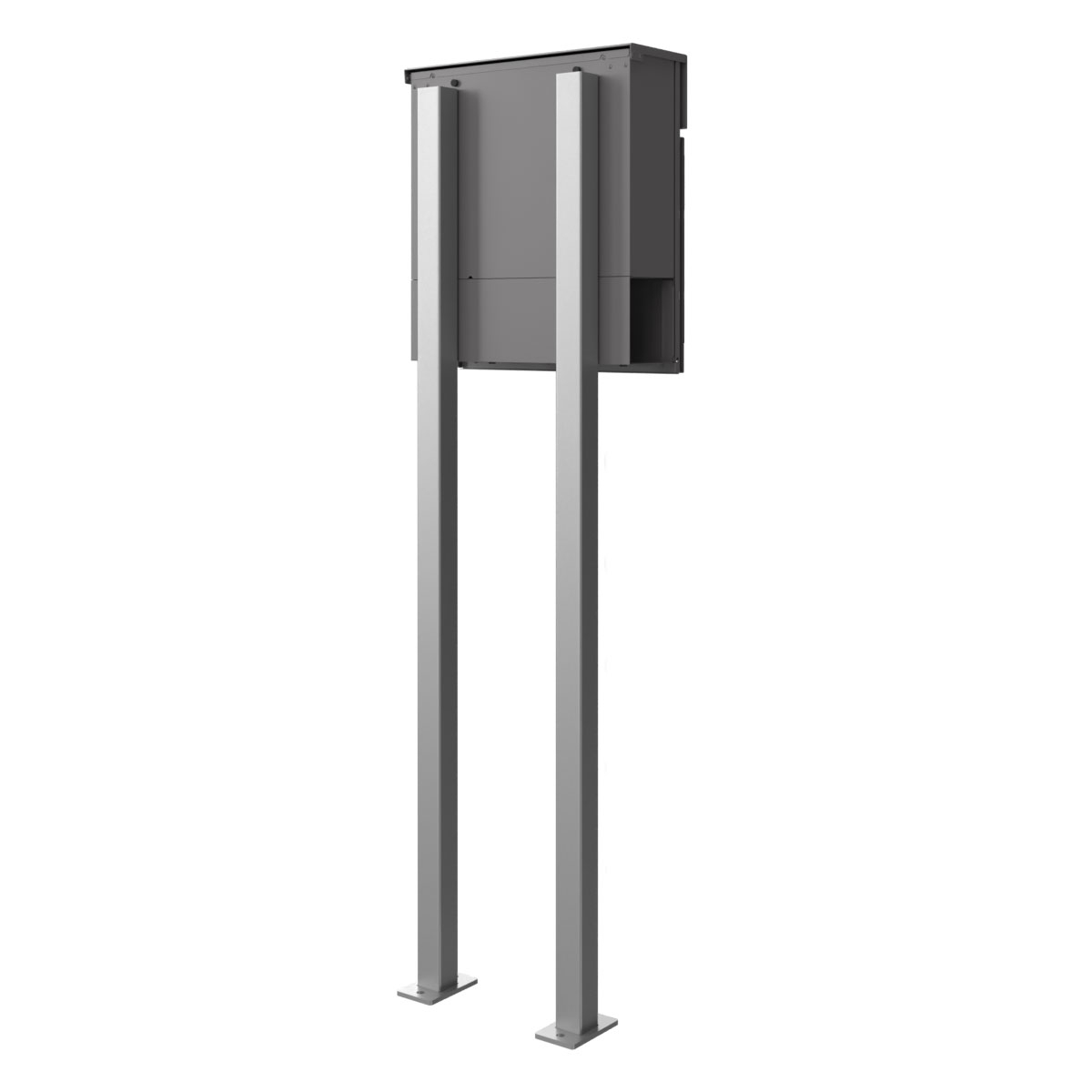 Standbriefkasten KANT Edition mit Zeitungsfach - Design Elegance 2 - DB 703 eisenglimmer