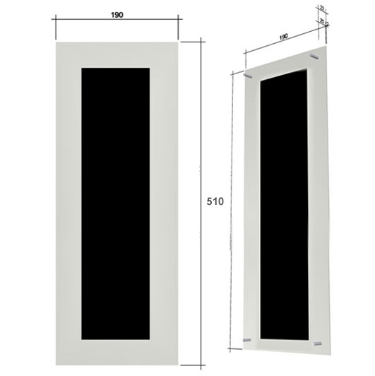 Edelstahl Frontblende zur Unterputzmontage von GIRA System 106 - 4-fach vorbereitet - RAL nach Wahl