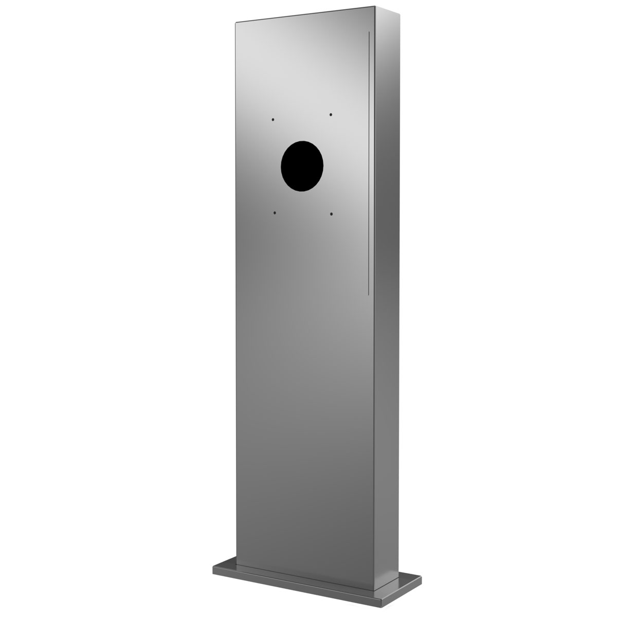 Edelstahl Stele GRIMM 605 BIG - Individuelle Wallbox vorbereitet - Edelstahl geschliffen