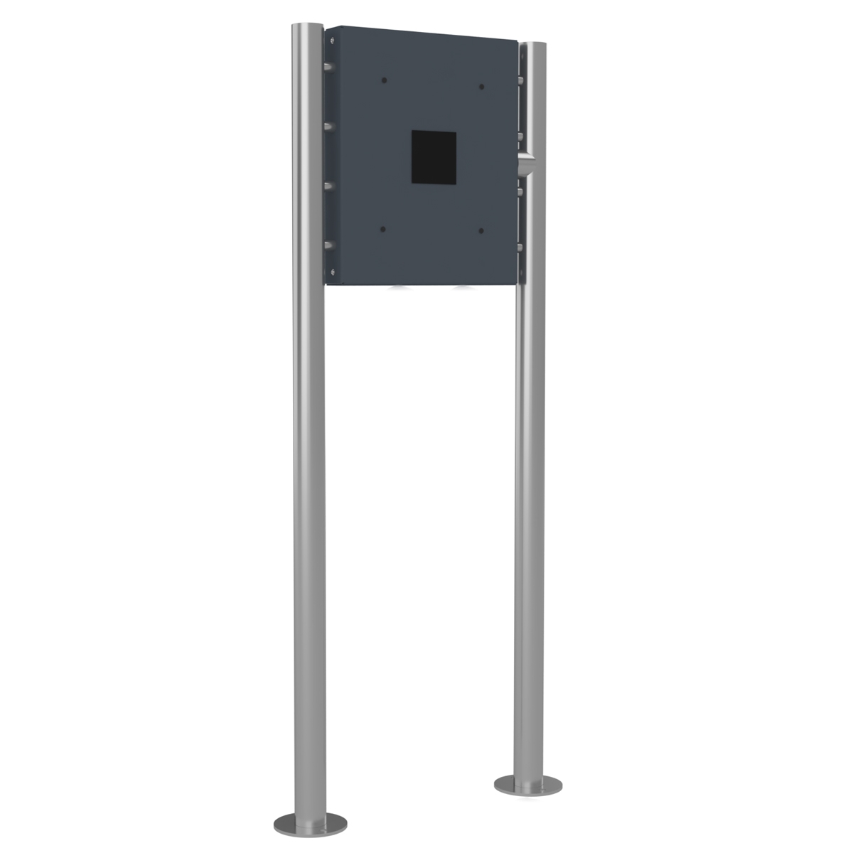 Edelstahl Standsäule BASIC 605 ST-R - Wallbox vorbereitet - RAL nach Wahl