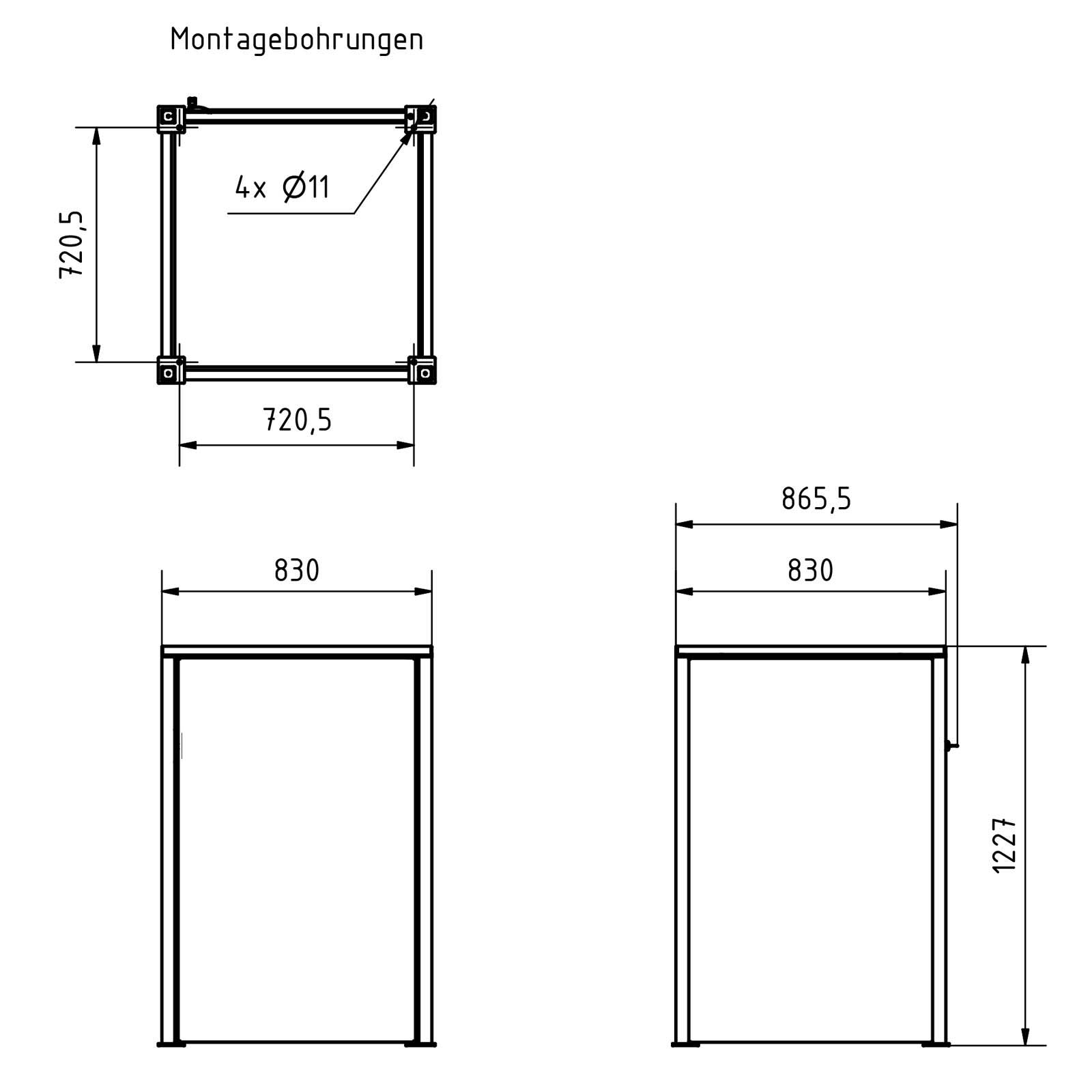 Paketbox BOXsystem BASIC 752V2 - RAL nach Wahl - 2x Paketkasten