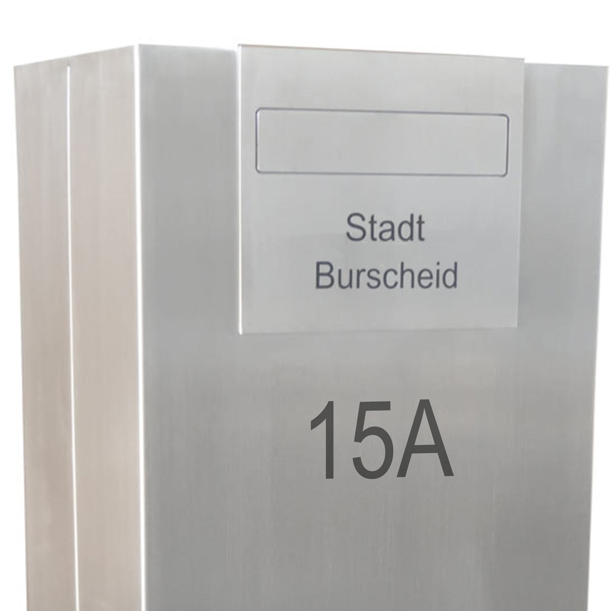 Sicherheits Standbriefkasten Typ 174B - Extra Volumen - Edelstahl geschliffen