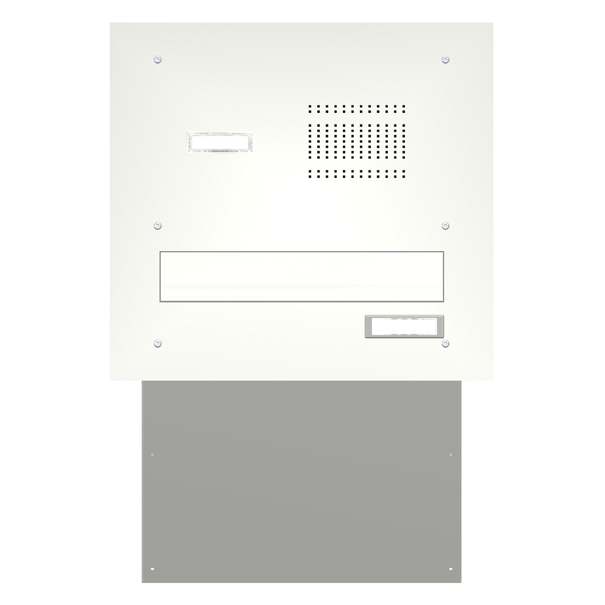 Mauerdurchwurf Briefkastenanlage BASIC 623 pulverbeschichtet - Klingel- Sprechstelle - 1 Partei