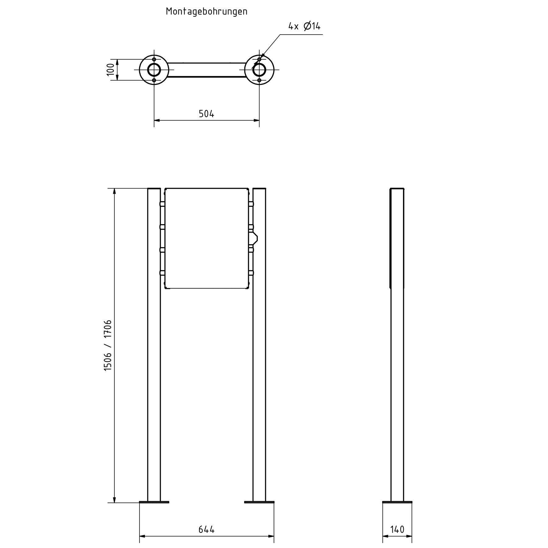 Schild freistehend BASIC 390BL - 400x480 - Hausnummer und Beschriftung beleuchtet