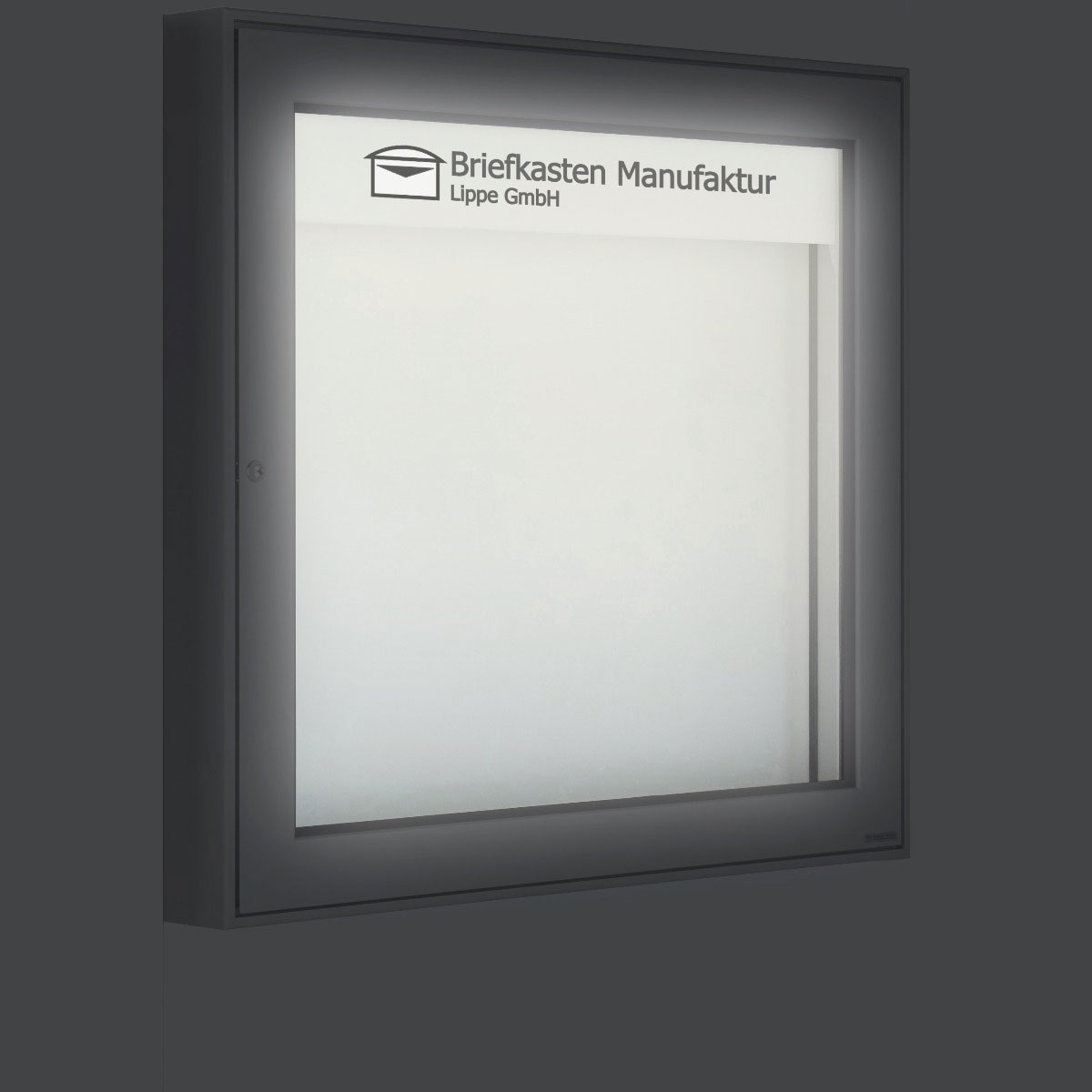 Unterputz Briefkasten mit Zeitungsfach & Schaukasten BASIC Plus 389 UP - 710x660 - RAL nach Wahl