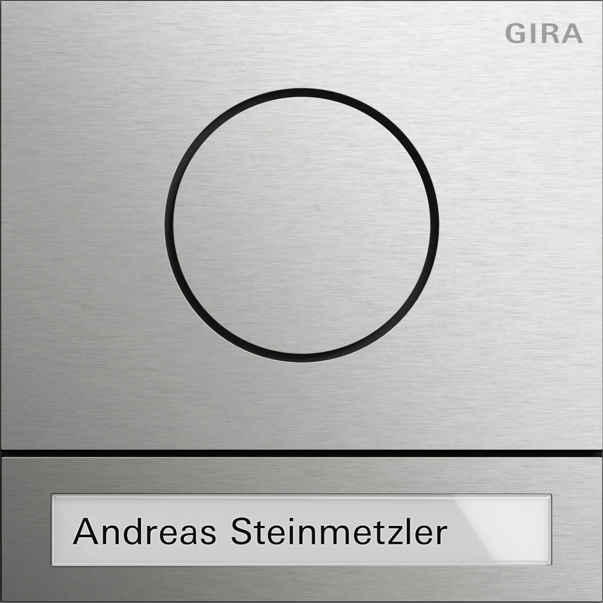 Gira System 106 Türstationsmodul mit Inbetriebnahme-Taste - Edelstahl V2A