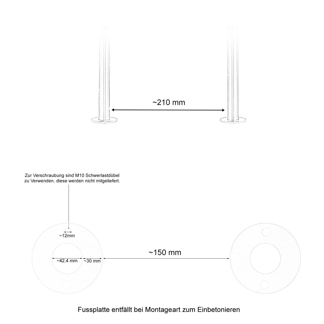 Edelstahl Video Stele DESIGNER 529S ST-R Elegance I mit DoorBird D1100E - RAL nach Wahl