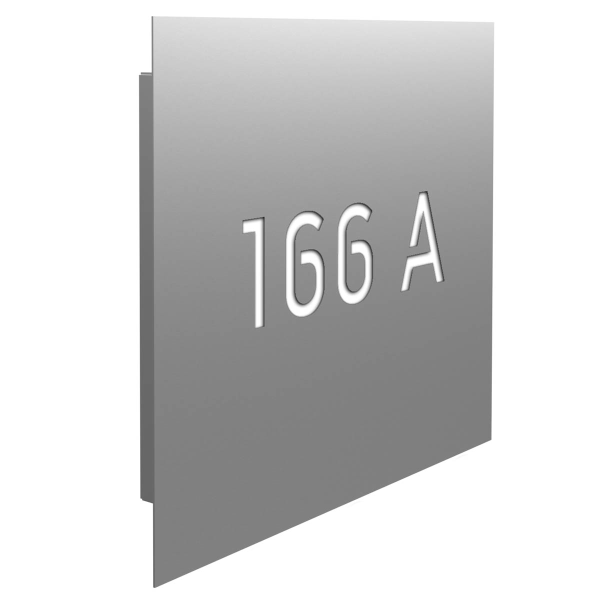 Aufputz Hausnummern-Schild BASIC 425BL - 580x500 - Hausnummer und Beschriftung beleuchtet