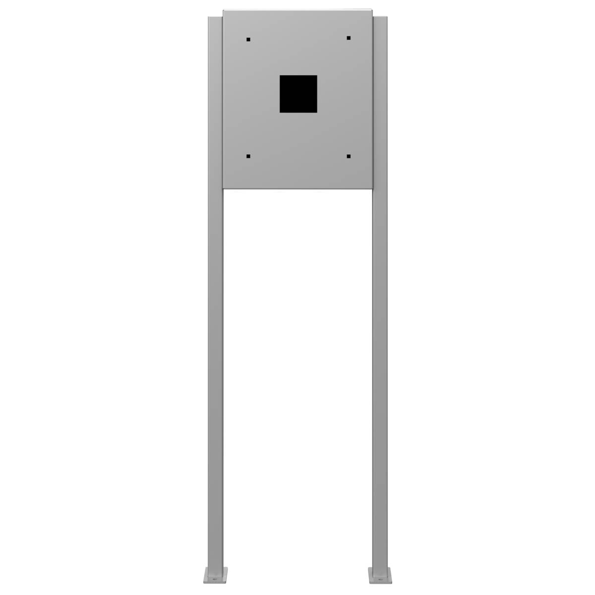 Edelstahl Standsäule BASIC 605 ST-Q - Wallbox vorbereitet - Edelstahl geschliffen