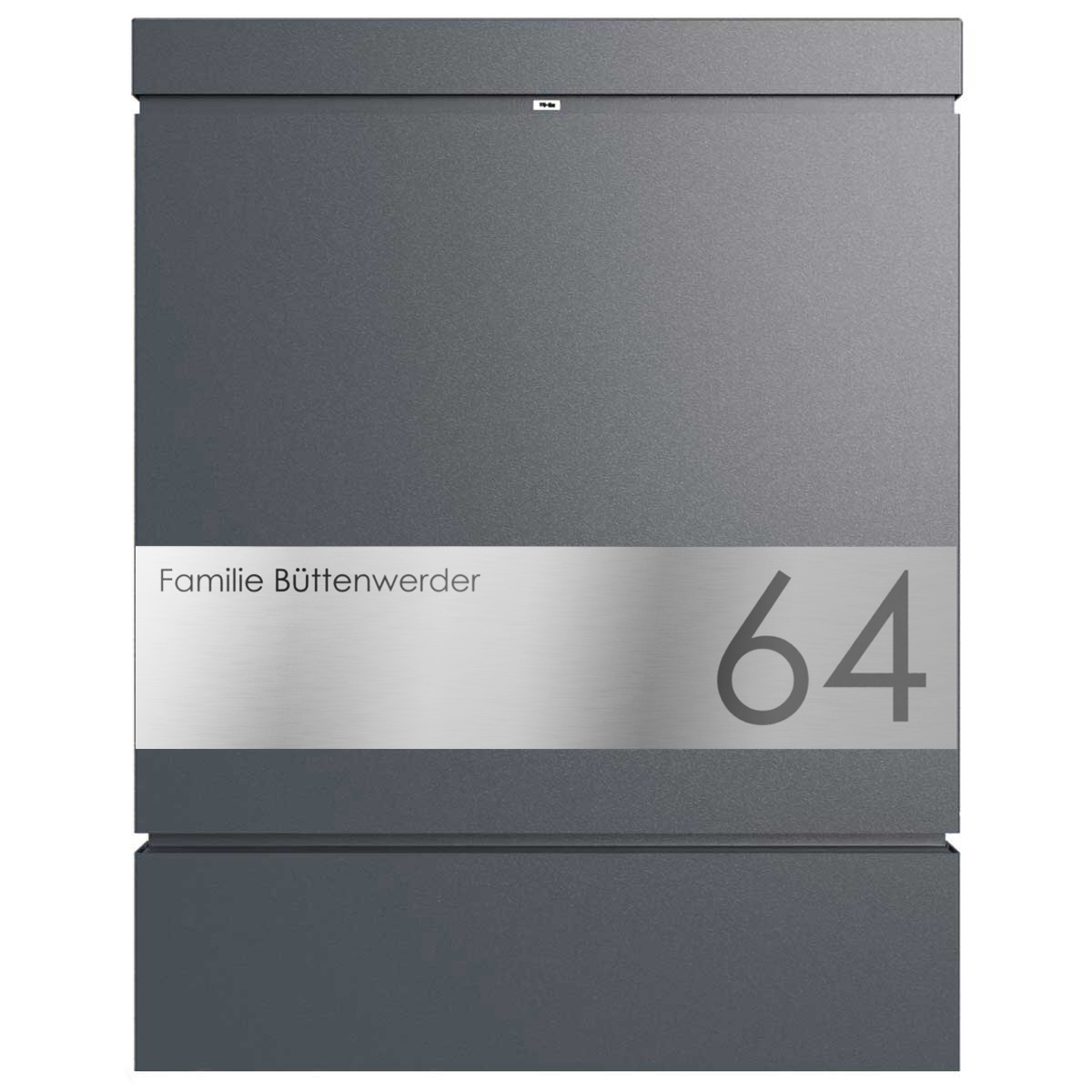 Briefkasten BRENTANO® mit Zeitungsfach - Design Elegance 2 - RAL nach Wahl