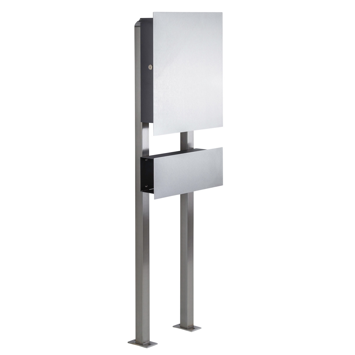 Design Standbriefkasten SCHILLER MEDIUM - Edelstahl - RAL 7016 anthrazitgrau