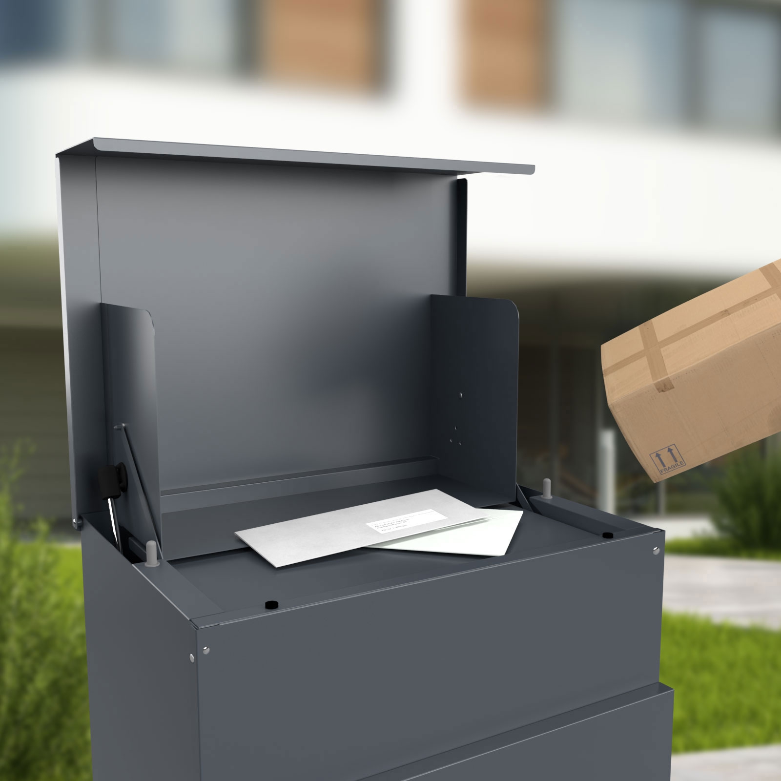 Standbriefkasten Paketbriefkasten KLEIST Edition - Design Elegance 1 - RAL 7016 anthrazitgrau