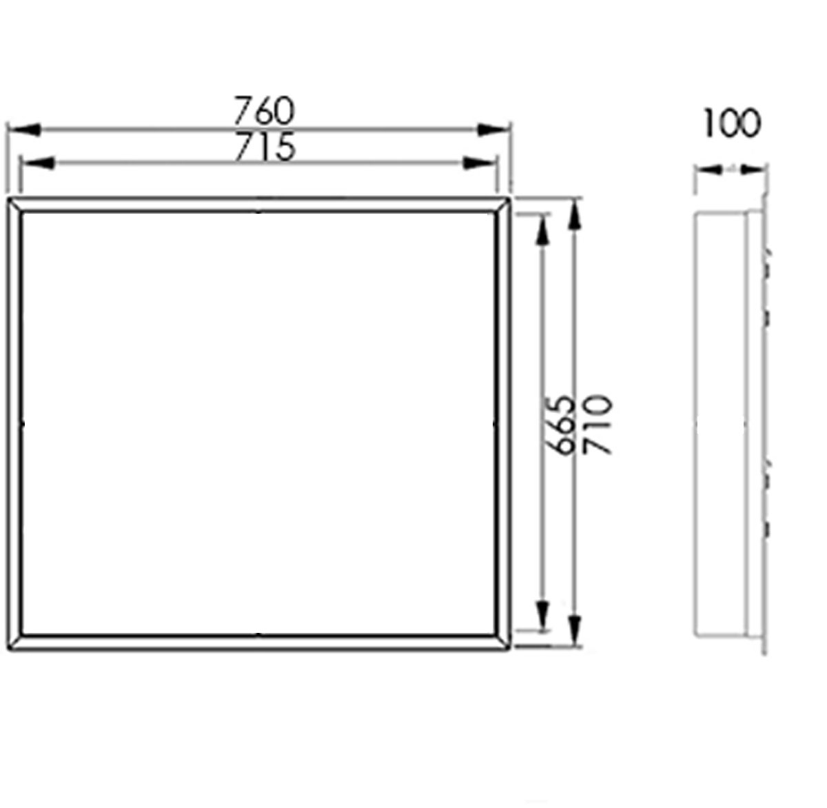 Unterputz Schaukasten BASIC Plus 389 UP - 710x660 - RAL 7016 anthrazitgrau feinstruktur matt