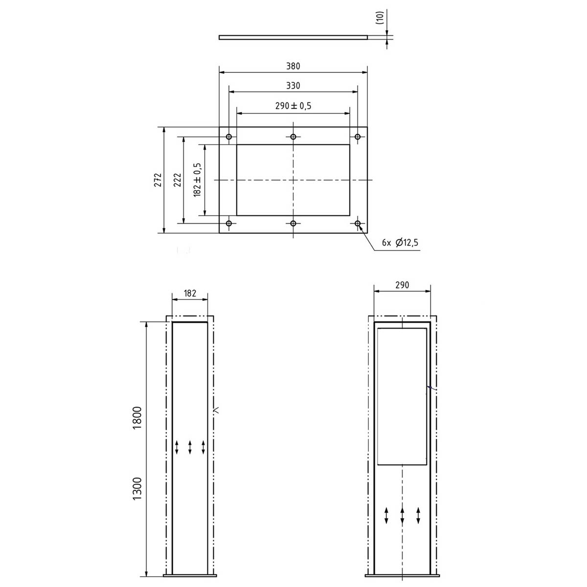 Ladesäule Plug BASIC Charge 1X - 22kW/32A mit 1x Typ 2 Steckdose