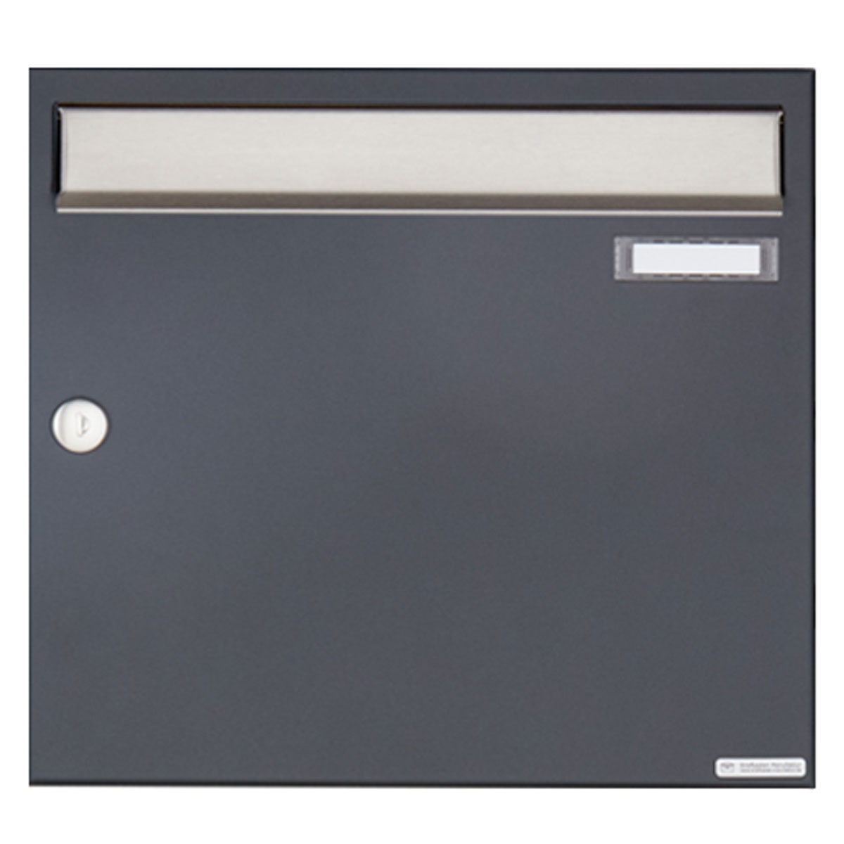 Aufputz Briefkasten Design BASIC 382A AP - 355x330x100 - Edelstahl-RAL 7016 anthrazitgrau