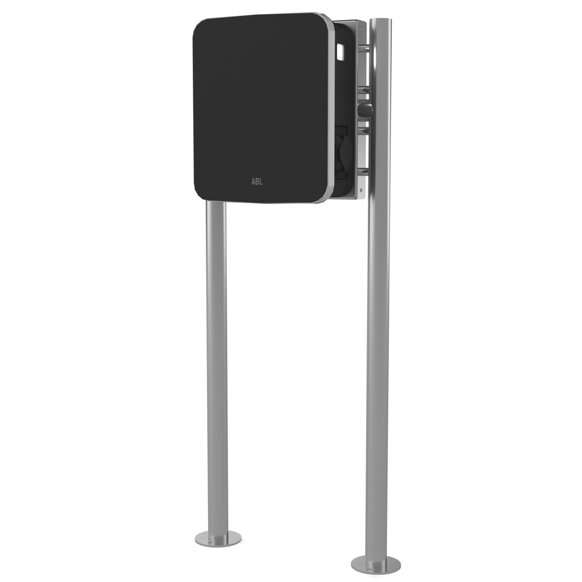 Edelstahl Standsäule BASIC 605 ST-R - Wallbox vorbereitet - RAL nach Wahl