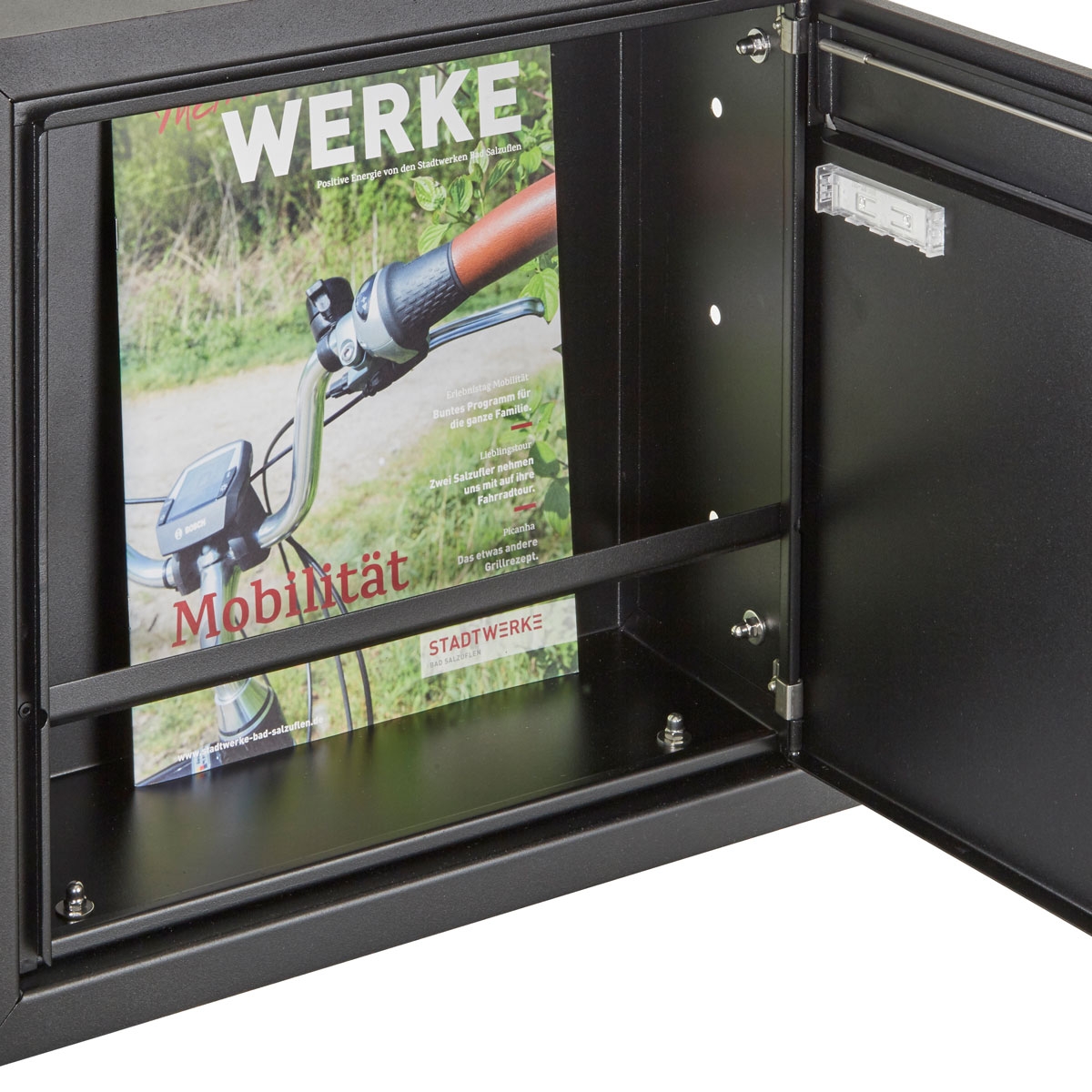 5er 2x3 Edelstahl Standbriefkasten Design BASIC Plus 380X ST-T - RAL nach Wahl