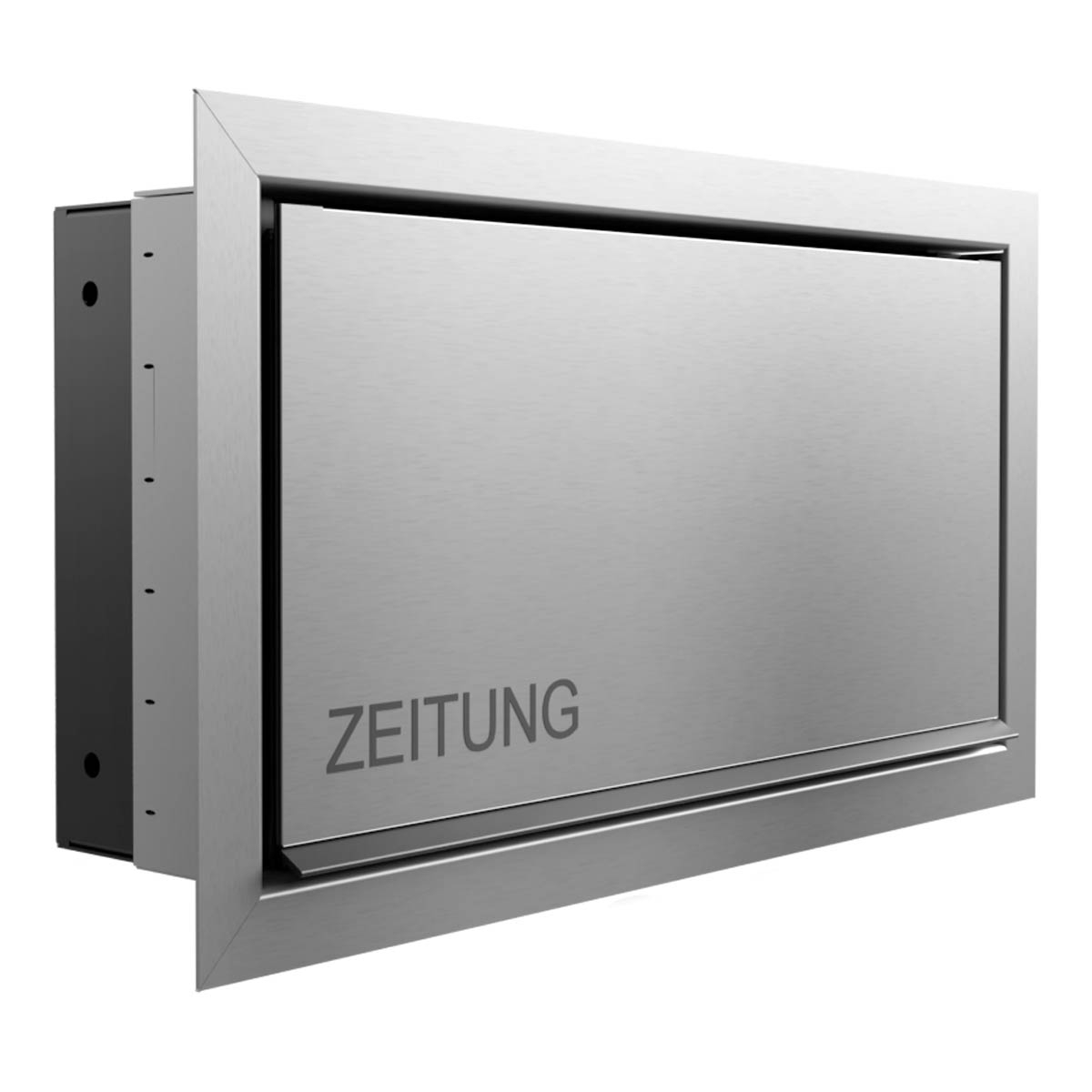 Design Unterputz Zeitungsbox GOETHE UP - Edelstahl V2A geschliffen