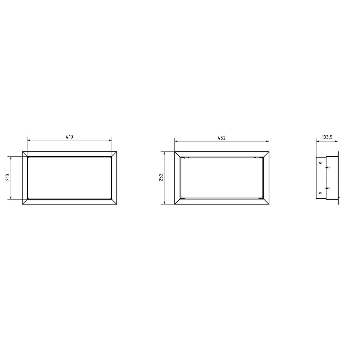 Design Unterputz Zeitungsbox GOETHE UP - Edelstahl V2A geschliffen