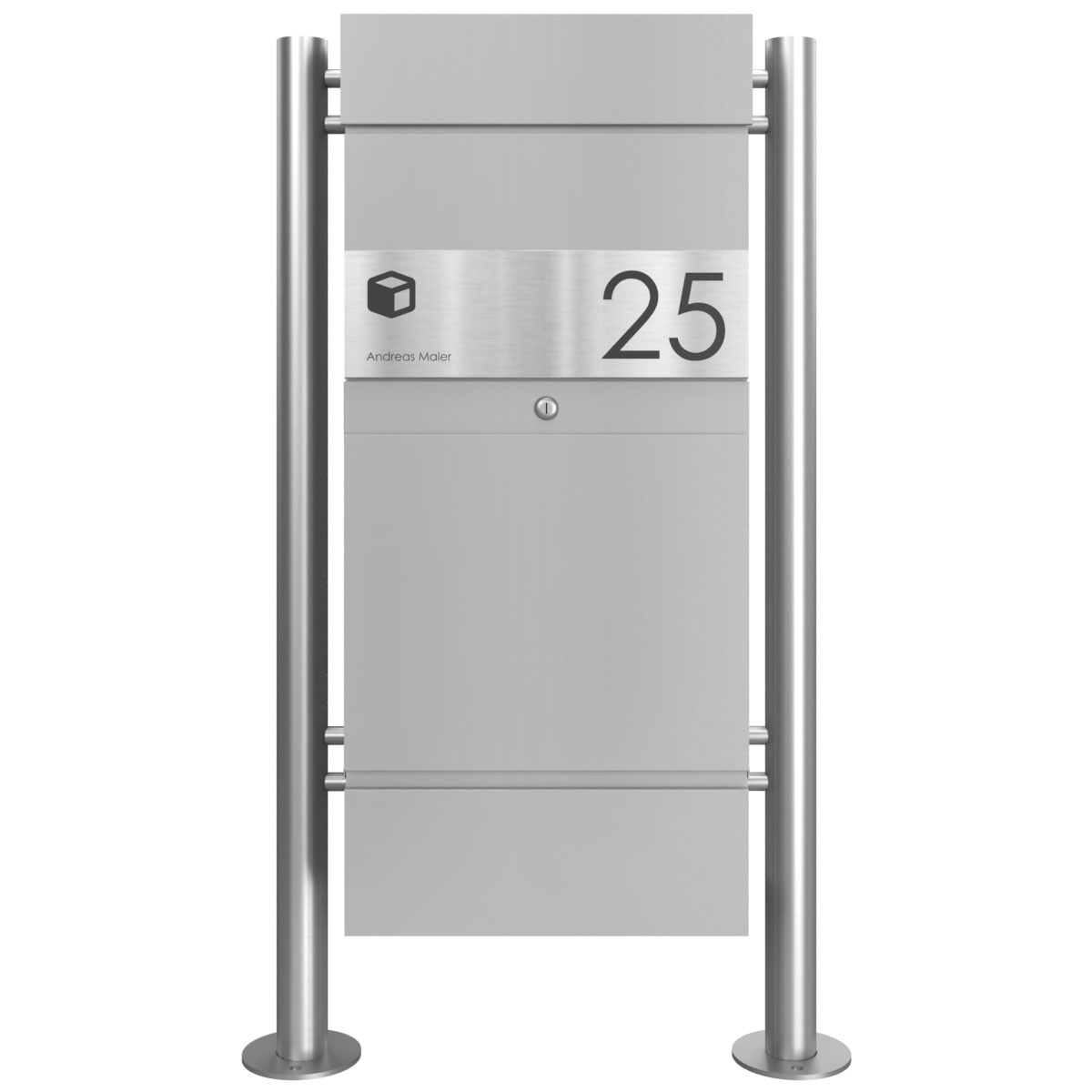 Paketbriefkasten freistehend KLEIST Edition ST-R - Design Elegance 1 - RAL 9007 graualuminium