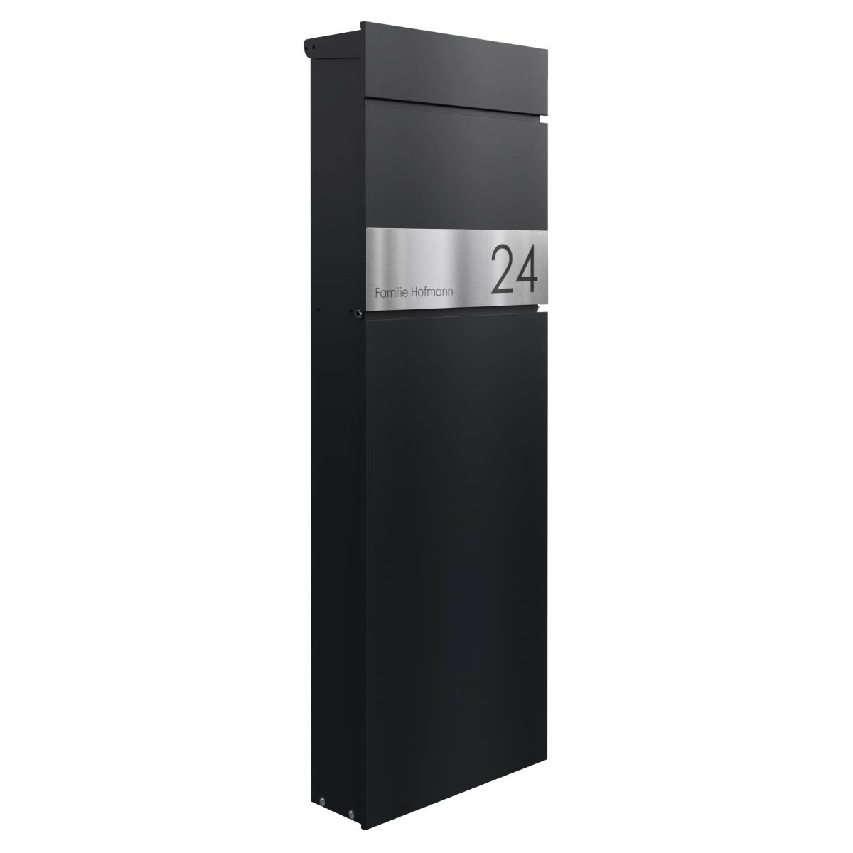 Standbriefkasten LESSING Edition - Design Elegance 1 - RAL 9005 tiefschwarz