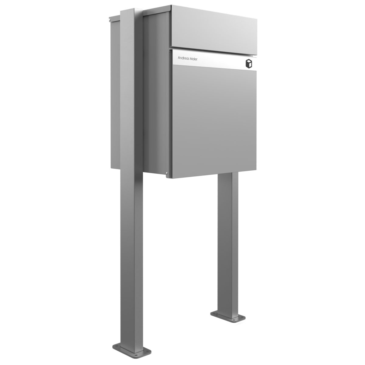 Freistehende Paketbox KANT Edition ST-Q - Design Elegance 2 - RAL 9007 graualuminium