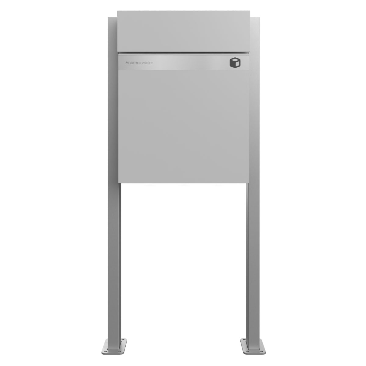 Freistehende Paketbox KANT Edition ST-Q - Design Elegance 2 - RAL 9007 graualuminium